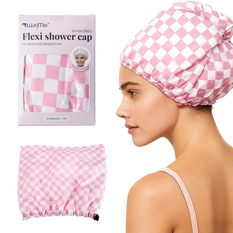 Double Layer Floral Shower Cap