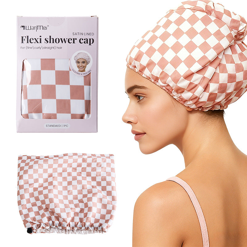 Double Layer Floral Shower Cap