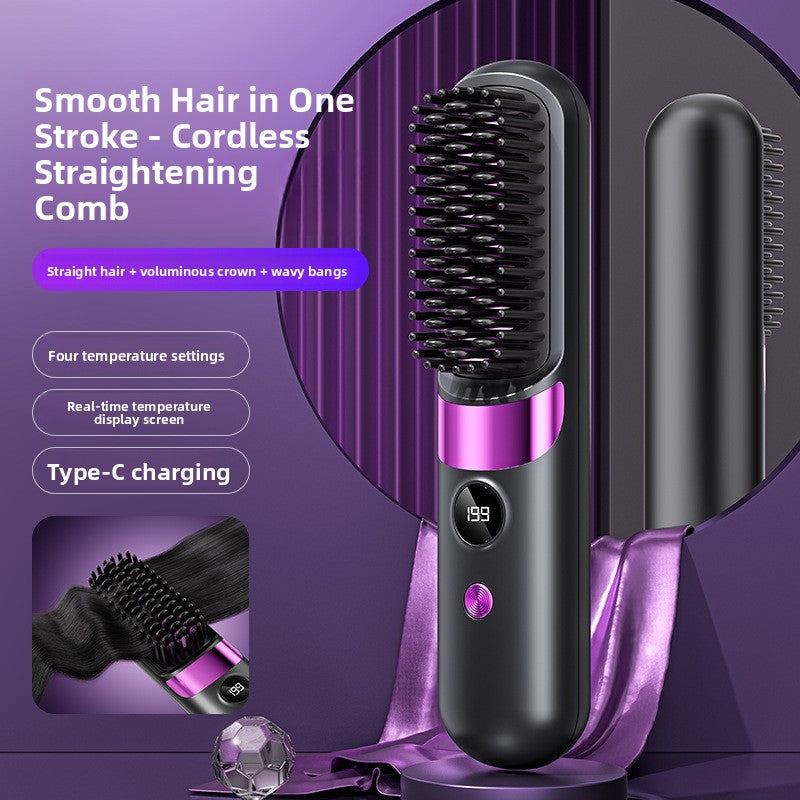 Rechargeable Hair Straightener Comb