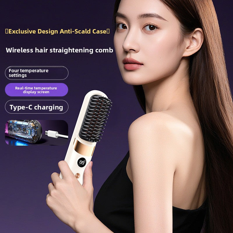 Rechargeable Hair Straightener Comb